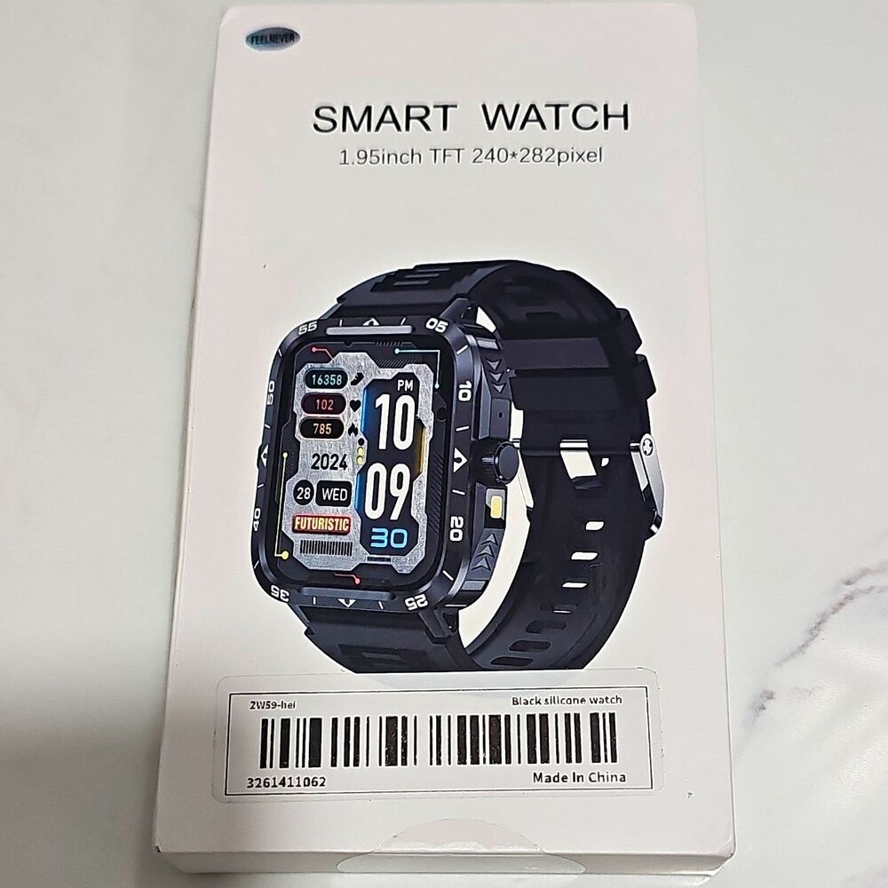 FEELNEVER ZW59 Smart Watch 1.95in Heart Rate Sleep Pedometer Android iOS